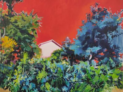LauraNieto_Bidea_2025_Öl und Blattgold auf Leinwand_162x146cm